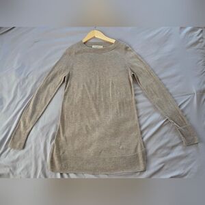 Women's Loft Long Sleeve Tan Scoop Neck Sweater Size XS